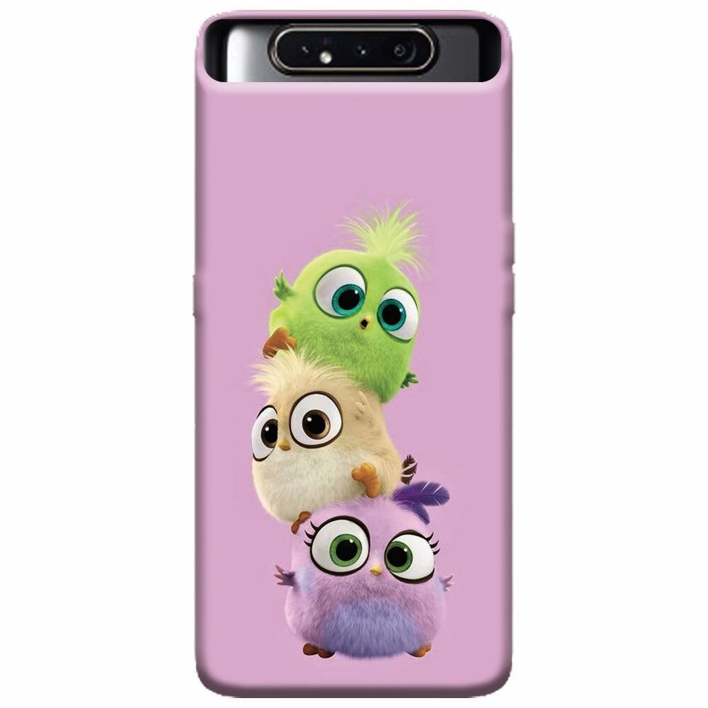 Husa silicon pentru Samsung Galaxy A80, Baby Birds