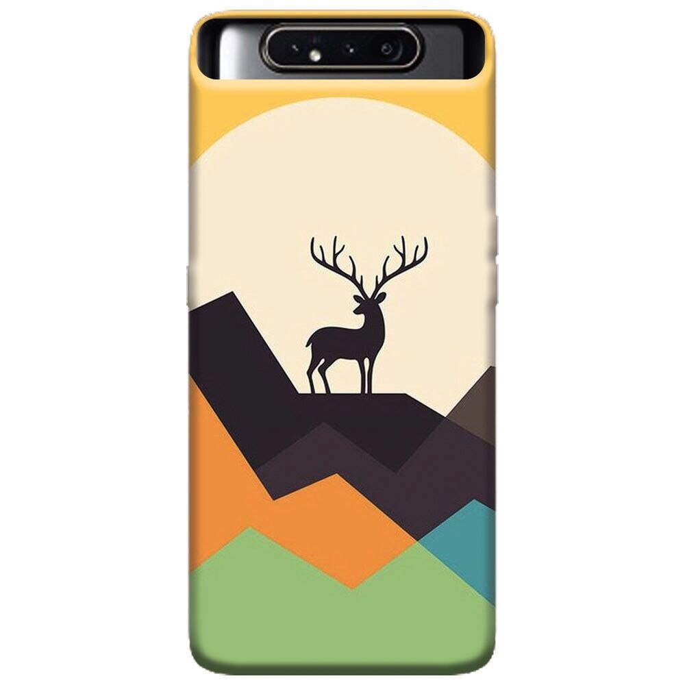 Husa silicon pentru Samsung Galaxy A80, Abstract Deer