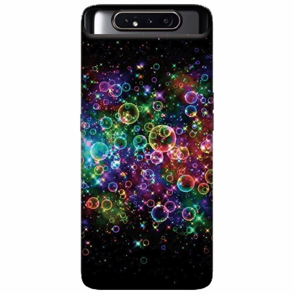 Husa silicon pentru Samsung Galaxy A80, Rainbow Colored Soap Bubbles