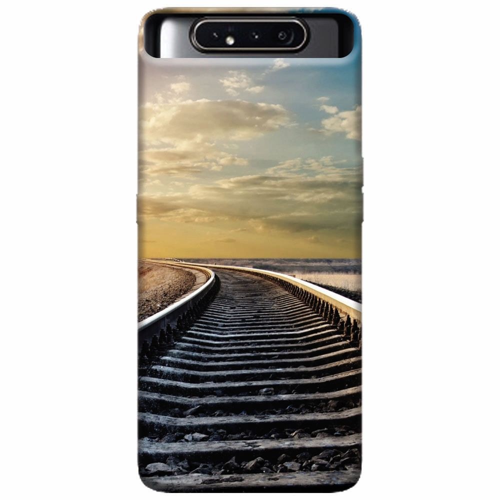 Husa silicon pentru Samsung Galaxy A80, Railroad Horizon