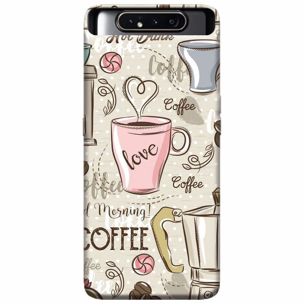Husa silicon pentru Samsung Galaxy A80, Coffe And Donuts