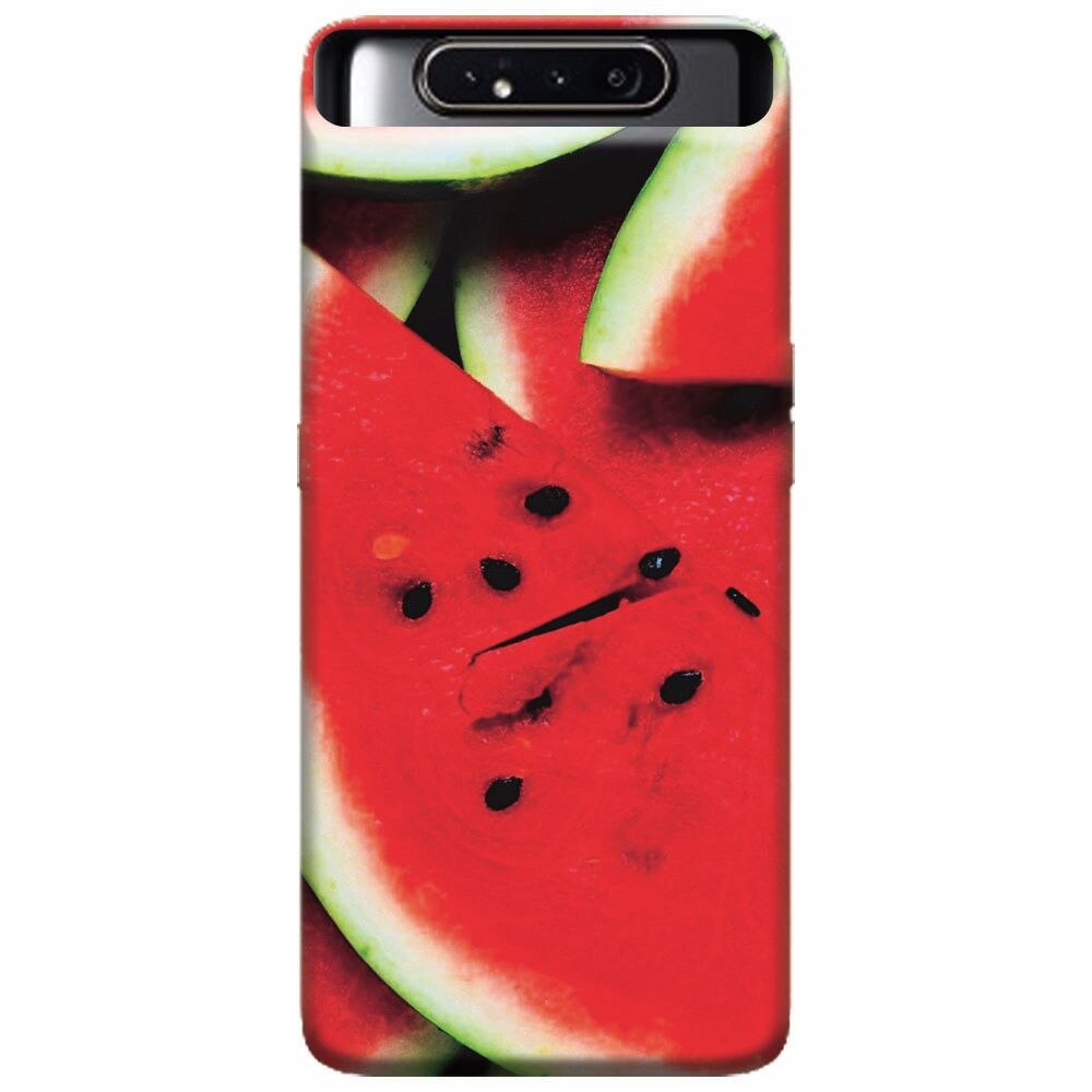 Husa silicon pentru Samsung Galaxy A80, S Of Watermelon Slice