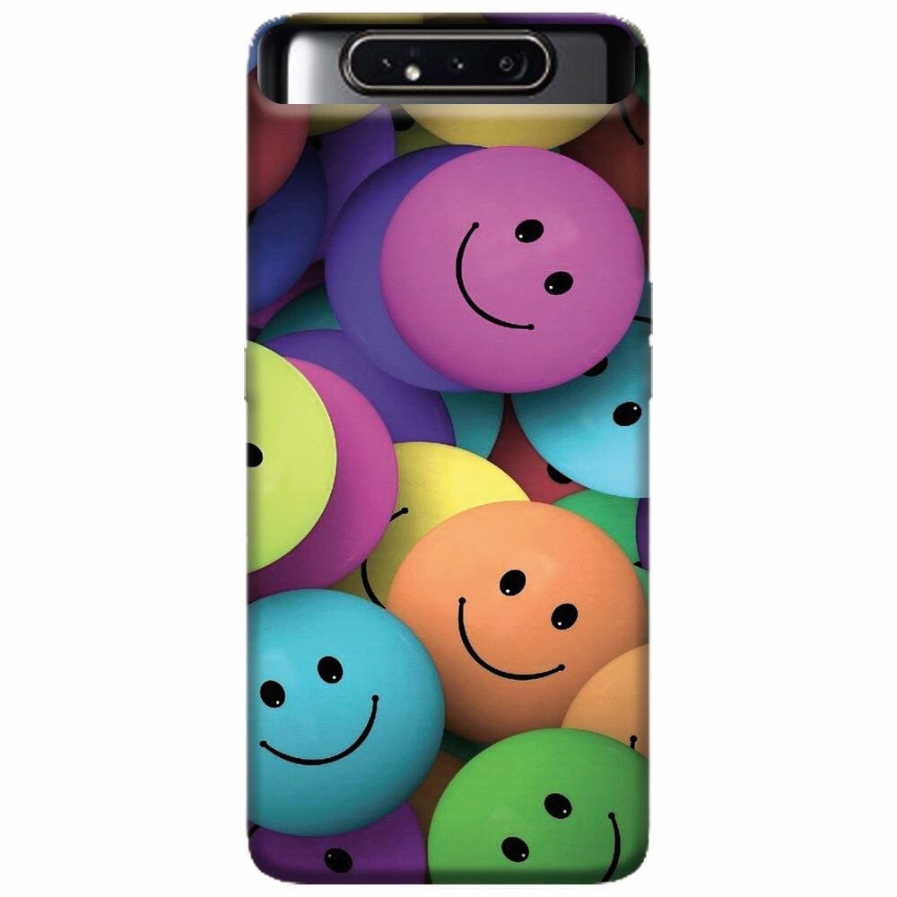 Husa silicon pentru Samsung Galaxy A80, Smiles