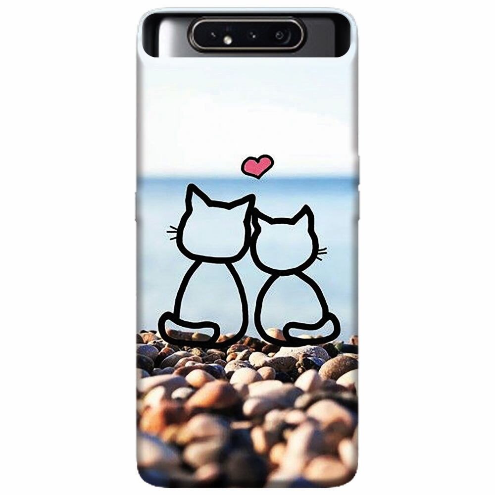 Husa silicon pentru Samsung Galaxy A80, In Love Cats