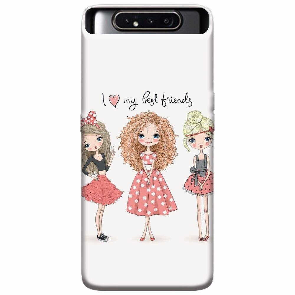 Husa silicon pentru Samsung Galaxy A80, I Love My Best Friends