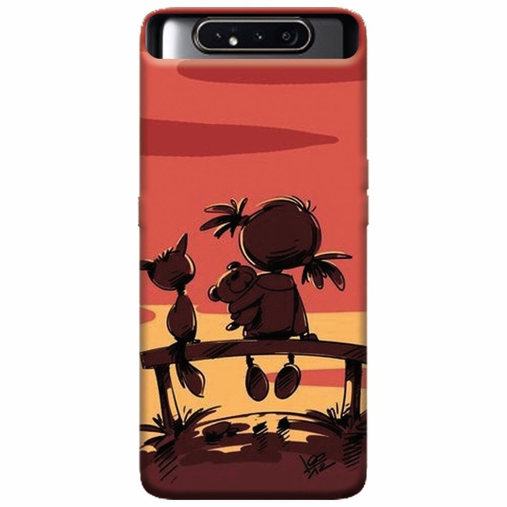 Husa silicon pentru Samsung Galaxy A80, Lovely Sunsets