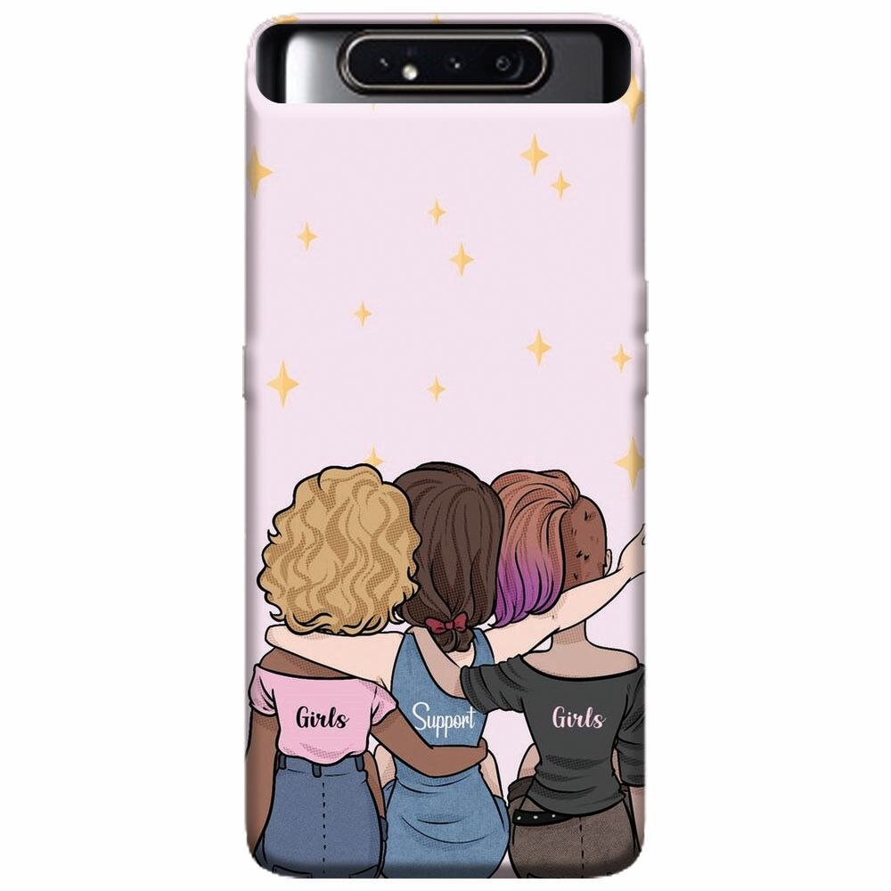 Husa silicon pentru Samsung Galaxy A80, Girls Support Girls
