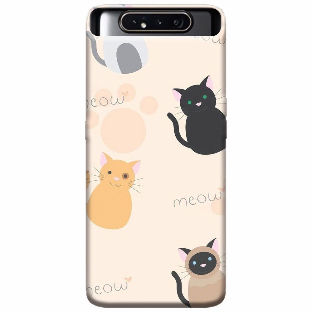 Husa silicon pentru Samsung Galaxy A80, Meow