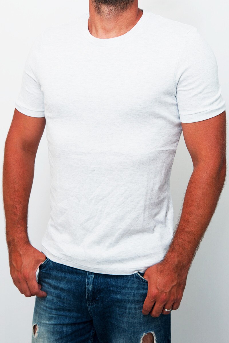 Tricou basic Kiabi,alb,S