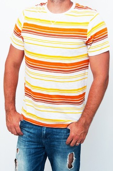 Tricou slim fit Kiabi, Portocaliu, S Tricou slim fit Kiabi, Portocaliu, S