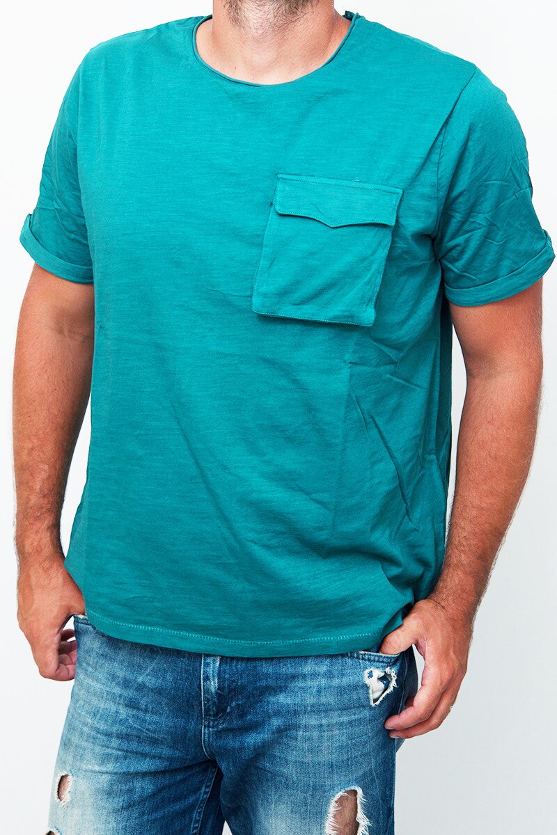 Tricou regular fit Kiabi, Turcoaz