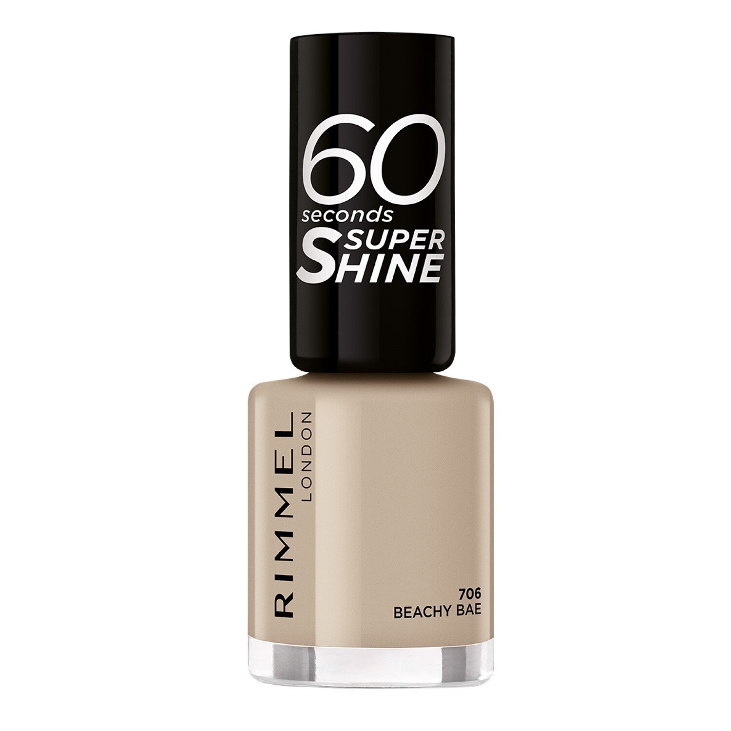Lac de unghii Rimmel London 60 Seconds Shine, 706 Beachy Bae, 8 ml