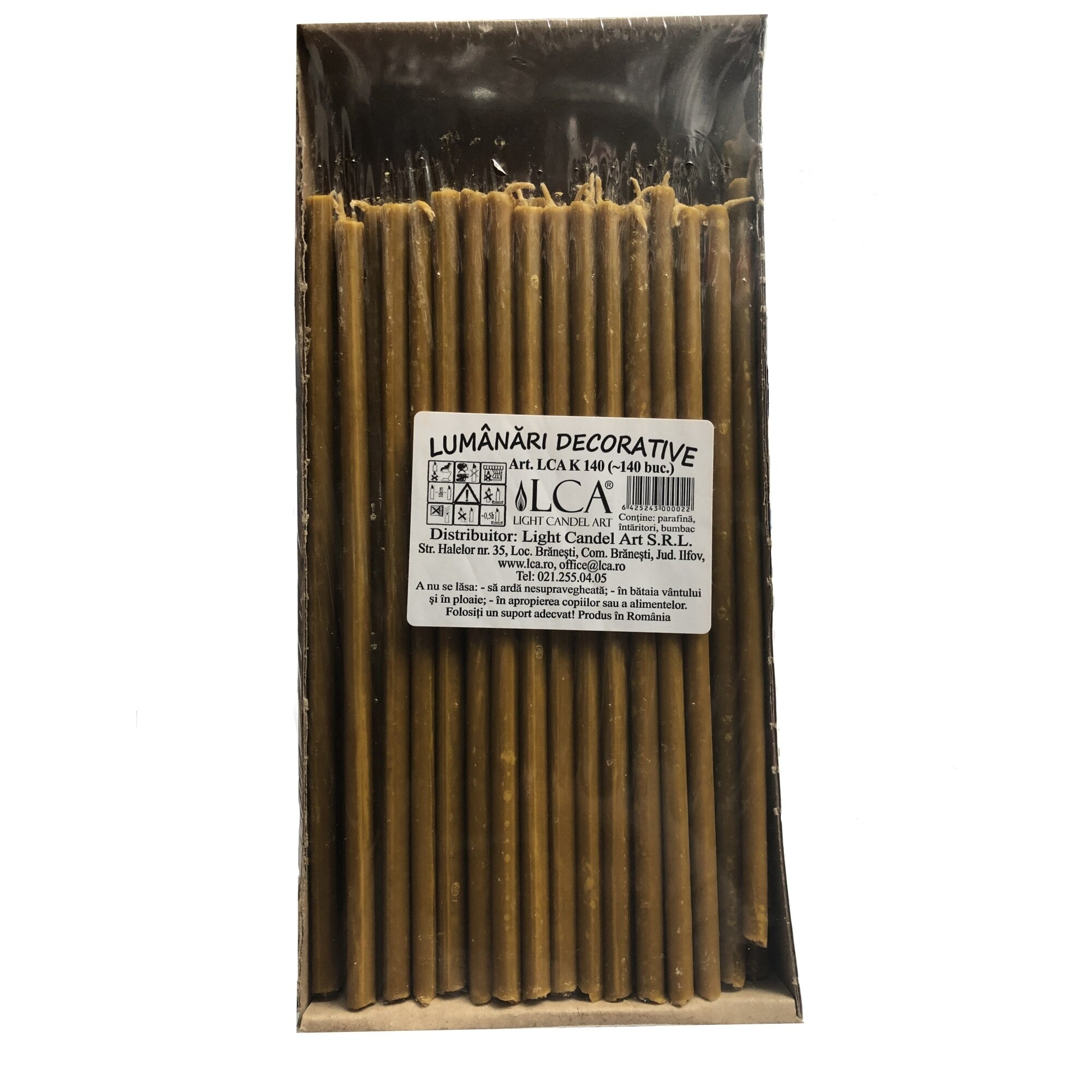 Lumanari decorative 140 bucati set, maro