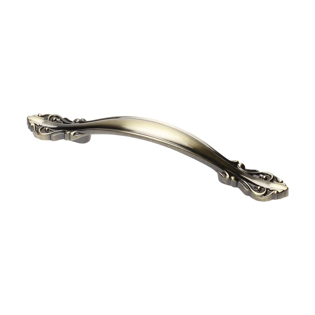 Maner vintage pentru mobilier, WERONA, finisaj nichel negru/ auriu L:148 mm