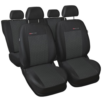 Set huse auto pentru Skoda Fabia III (spatar bancheta 2/1), 2014 - prezent, culoare gri inchis Set huse auto pentru Skoda Fabia III (spatar bancheta 2/1), 2014 - prezent, culoare gri inchis