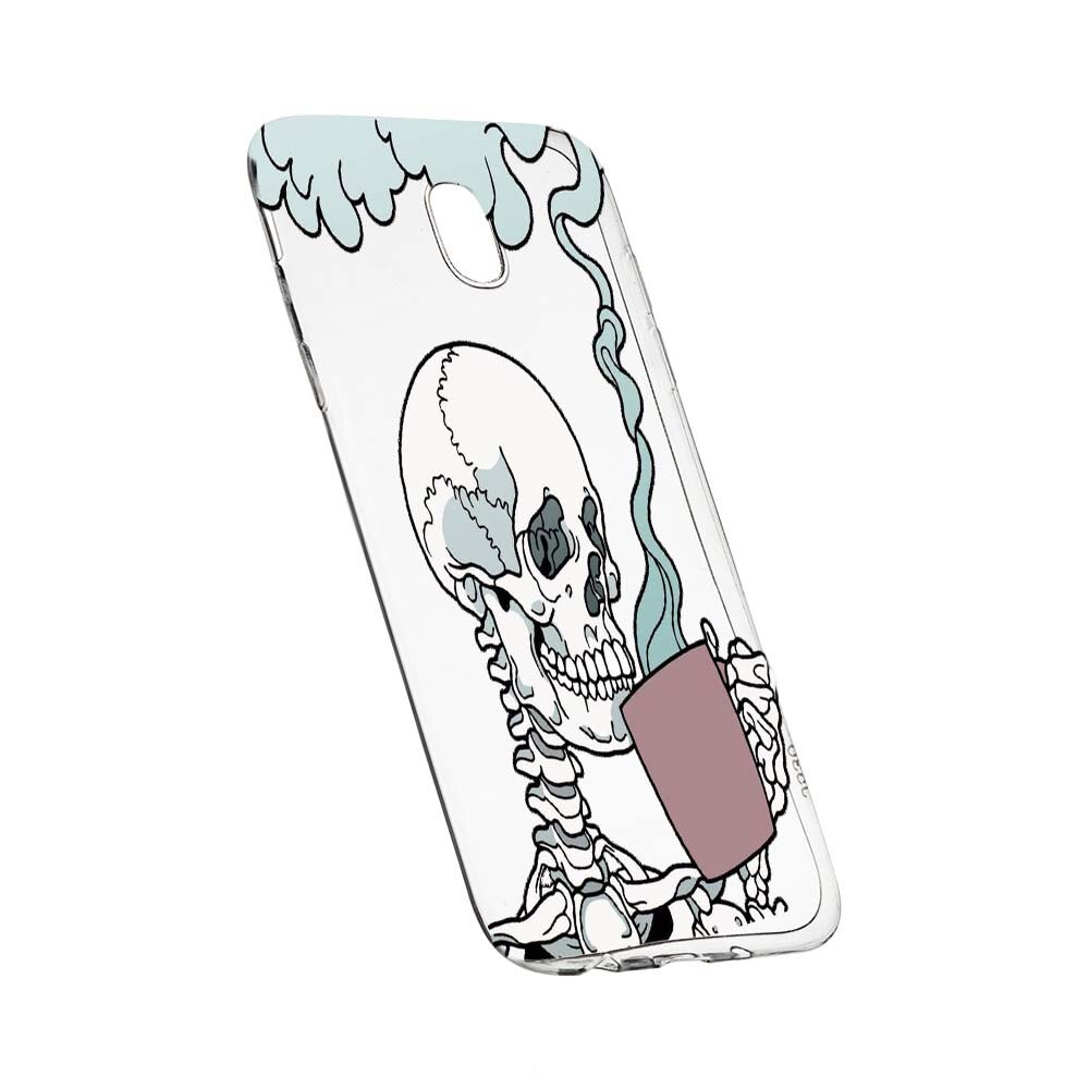 Husa de protectie Thinking Skull pentru Samsung Galaxy J7 2017, rezistenta la uzura, anti-alunecare, din silicon Premium, 252