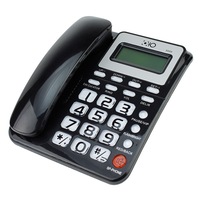 Telefon FIX, OHO, ID apelant, FSK/DTMF, calculator, calendar, memorie, LCD, negru