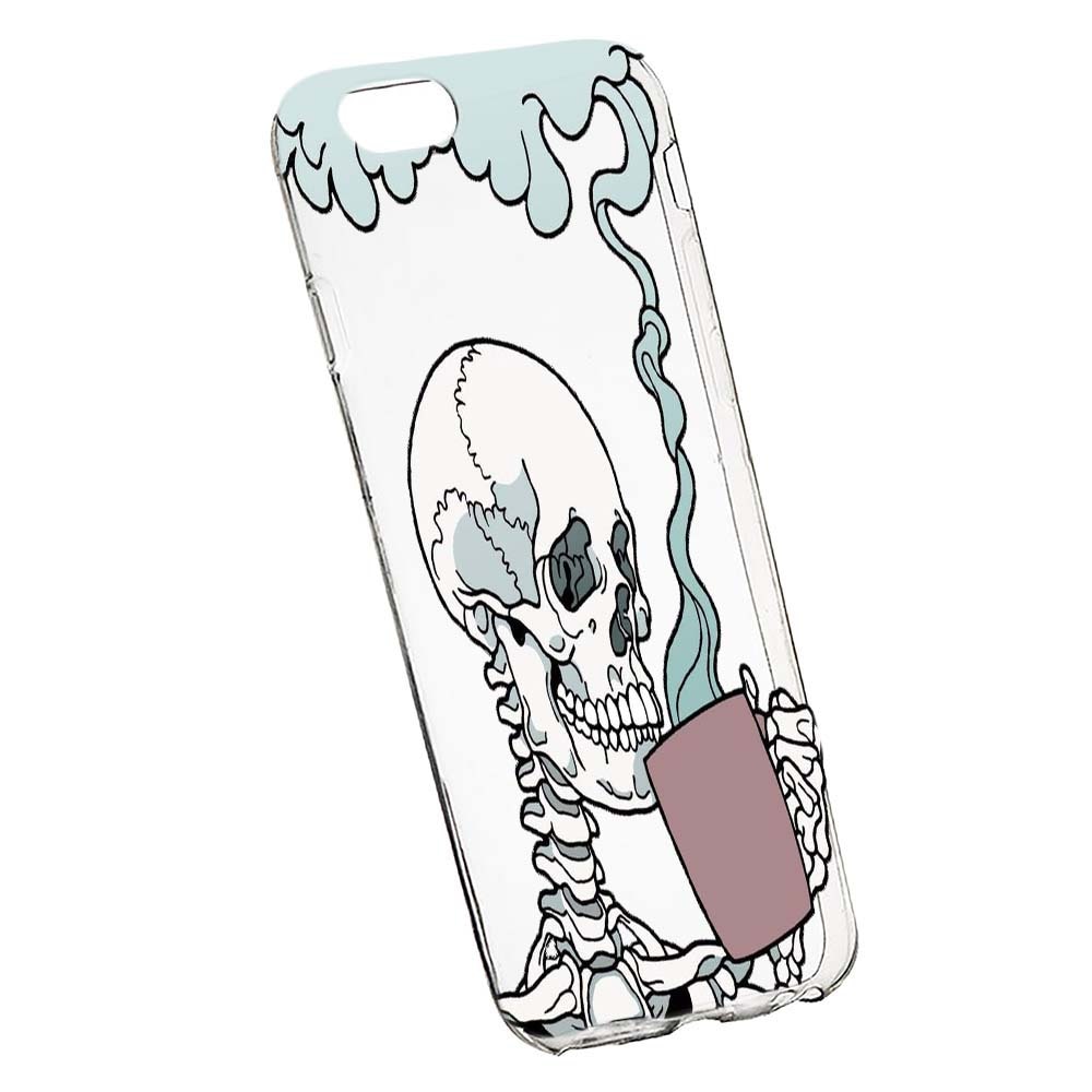 Husa de protectie Thinking Skull pentru Apple iPhone 6 Plus / 6S Plus, rezistenta la uzura, anti-alunecare, din silicon Premium, 252