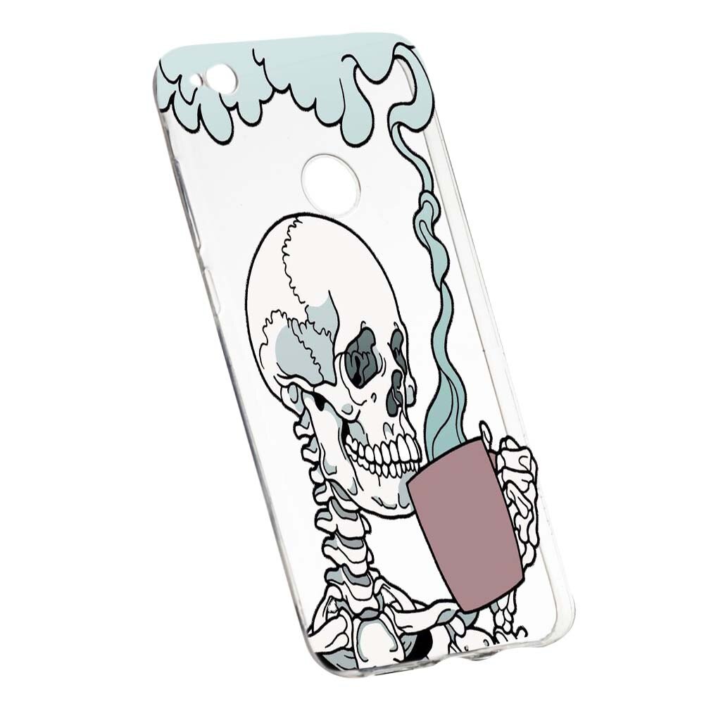 Husa de protectie Thinking Skull pentru Huawei P9 Lite 2017/P8, rezistenta la uzura, anti-alunecare, din silicon Premium, 252