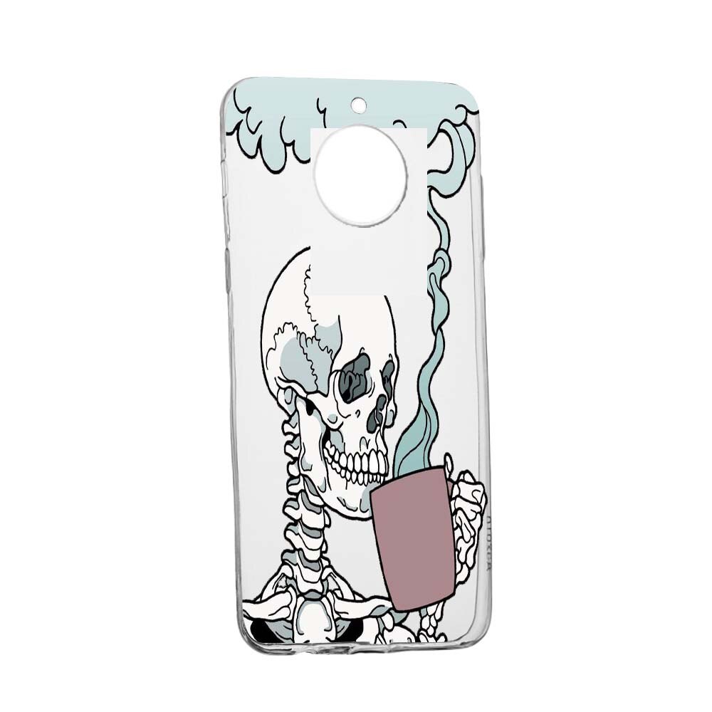 Husa de protectie Thinking Skull pentru Motorola MOTO G5, rezistenta la uzura, anti-alunecare, din silicon Premium, 252
