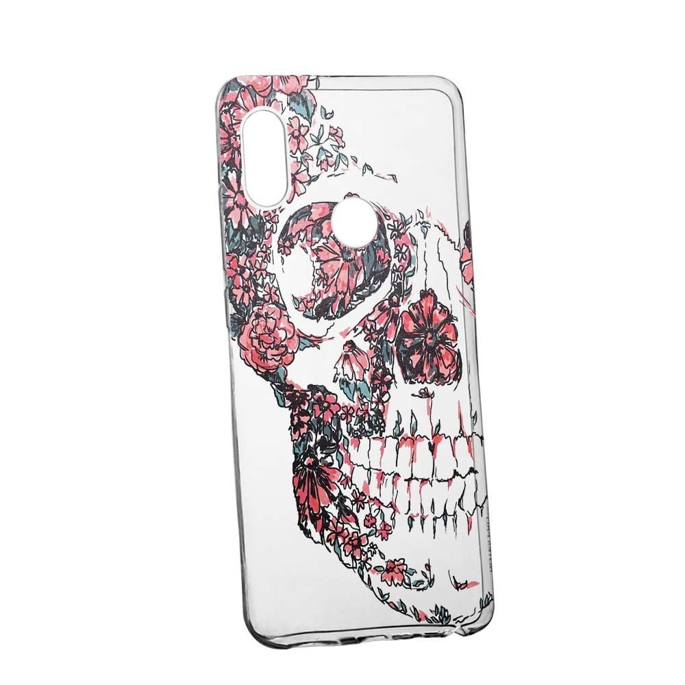 Husa de protectie Skull pentru Huawei P20 Lite, rezistenta la uzura, anti-alunecare, din silicon Premium, 253