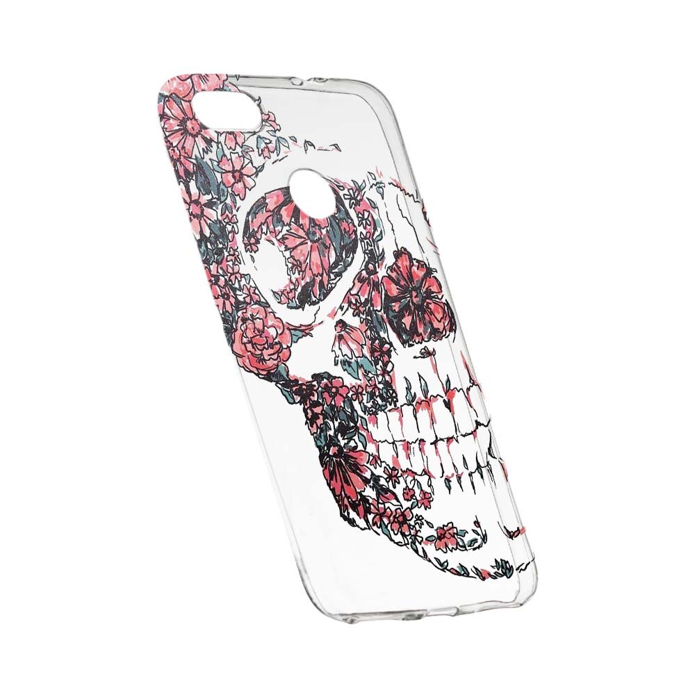 Husa de protectie Skull pentru HTC Desire 12 Plus, rezistenta la uzura, anti-alunecare, din silicon Premium, 253