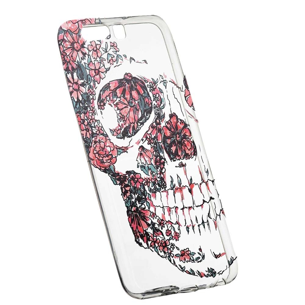 Husa de protectie Skull pentru Sony XZ Premium, rezistenta la uzura, anti-alunecare, din silicon Premium, 253