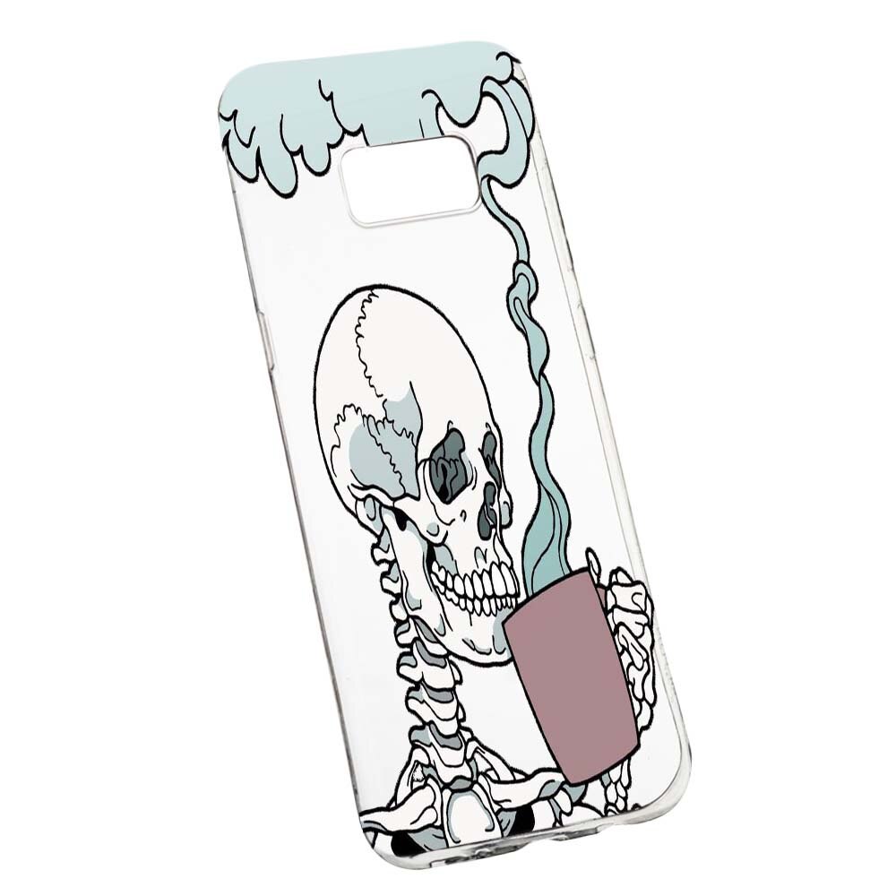 Husa de protectie Thinking Skull pentru Samsung Galaxy S8 Plus, rezistenta la uzura, anti-alunecare, din silicon Premium, 252