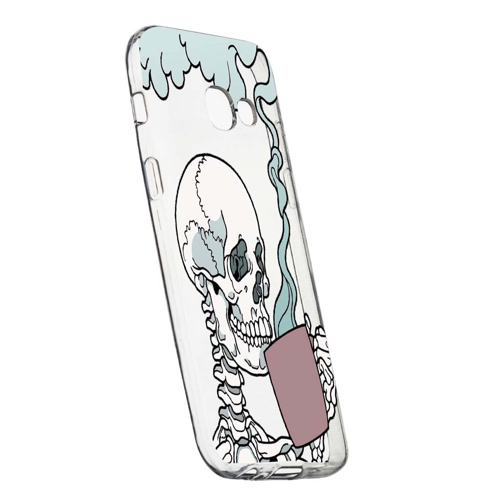 Husa de protectie Thinking Skull pentru Samsung Galaxy J4 Plus 2018, rezistenta la uzura, anti-alunecare, din silicon Premium, 252