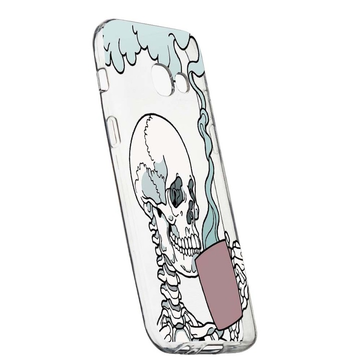 Husa de protectie Thinking Skull pentru Samsung Galaxy J4 Plus 2018, rezistenta la uzura, anti-alunecare, din silicon Premium, 252