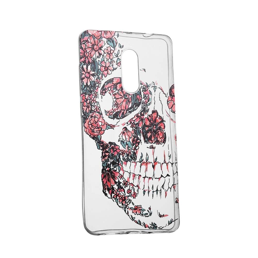 Husa de protectie Skull pentru Nokia 7.1 Plus, rezistenta la uzura, anti-alunecare, din silicon Premium, 253