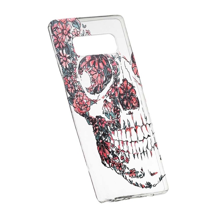 Husa de protectie Skull pentru Samsung Galaxy Note 9, rezistenta la uzura, anti-alunecare, din silicon Premium, 253