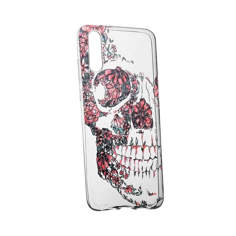 Husa de protectie Skull pentru Samsung Galaxy A10, rezistenta la uzura, anti-alunecare, din silicon Premium, 253