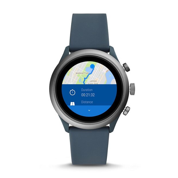 fossil q explorist blue