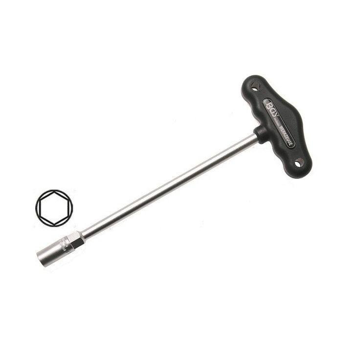 Teu cu tubulara hexagonala 13mm