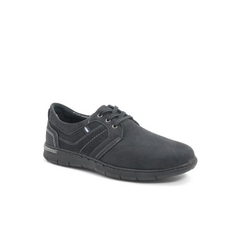 Pantofi barbati casual piele naturala nabuc Leofex 521, negru 6280, Negru Pantofi barbati casual piele naturala nabuc Leofex 521, negru 6280, Negru