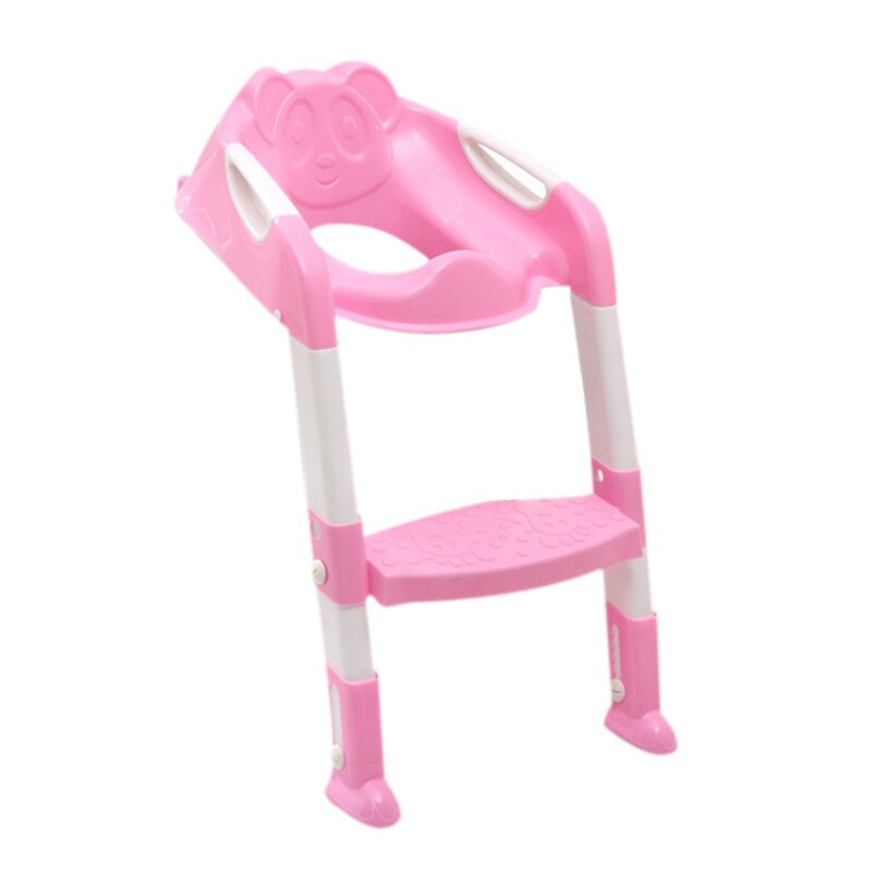 Reductor pentru toaleta cu scarita Little Mom Panda Pink