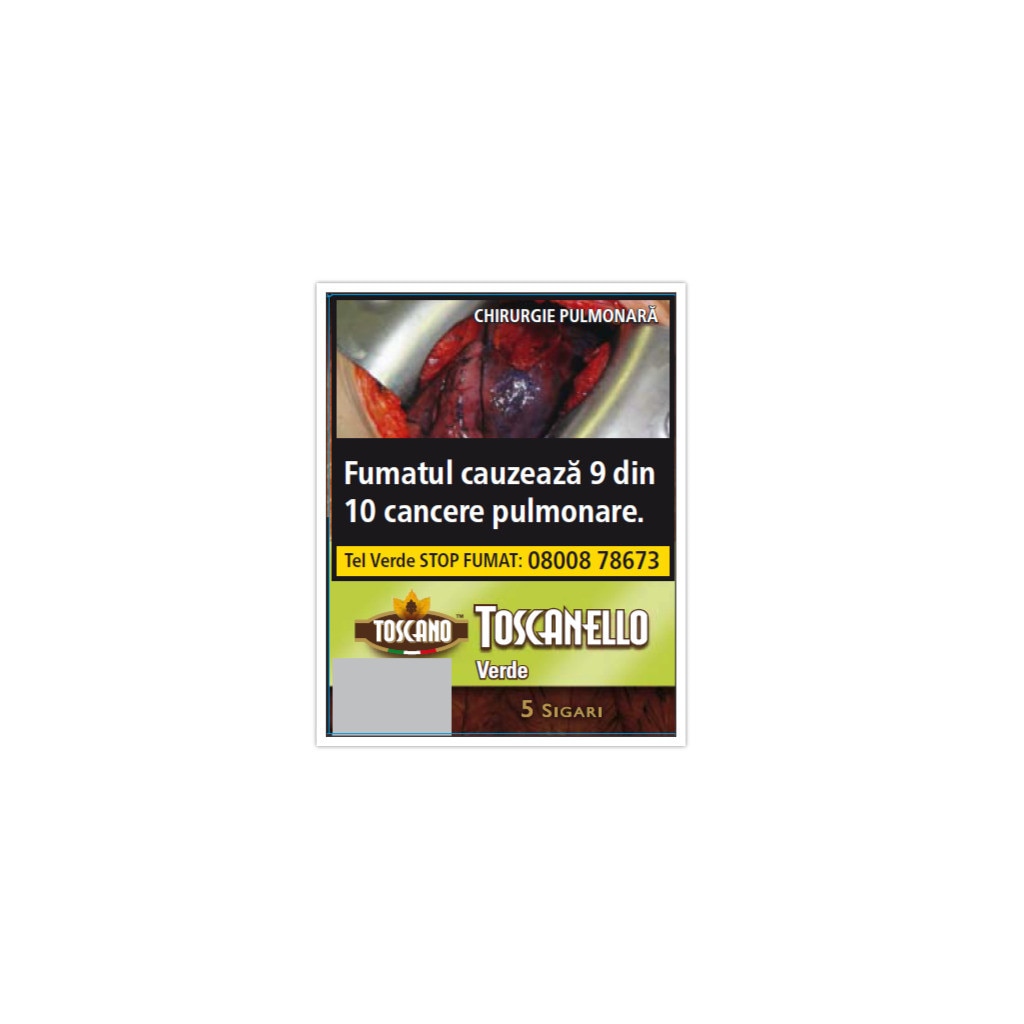 Tigari de foi, Toscano, Toscanello Verde, 5 buc