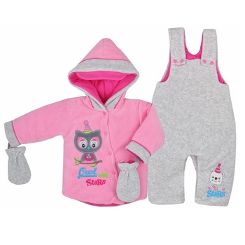 Compleu de iarna pentru bebelusi KOALA Sowa 04-576R, Multicolor, 80 Compleu de iarna pentru bebelusi KOALA Sowa 04-576R, Multicolor, 80