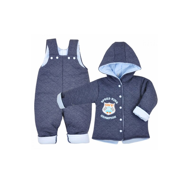 Compleu 2 piese iarna bebelusi Koala Champion 05-522B1, Bleumarin, 68