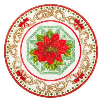 Farfurie portelan cu design de Craciun, Maison du Paradis, 15 cm Farfurie portelan cu design de Craciun, Maison du Paradis, 15 cm