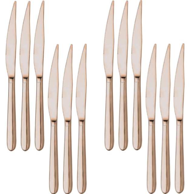 Set 12 cutite otel inoxidabil 18/10 INOXRIV NOVECENTO PINK GOLD