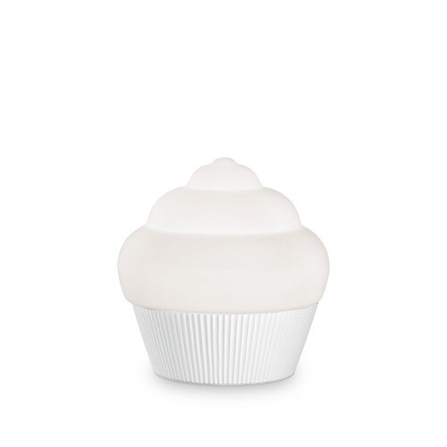 Veioza Cupcake TL1 ,IDEAL LUX,rasina,sticla,alb