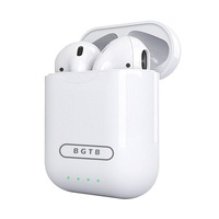 Casti bluetooth wireless, BGTB, incarcare wireless, bluetooth 5.0, smart touch, albe