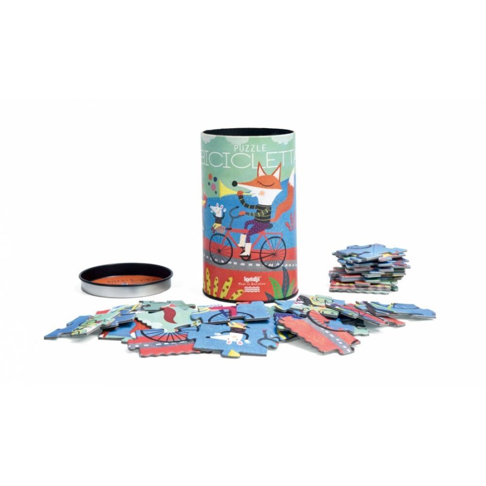 Puzzle 36 piese Londji, Cu bicicleta