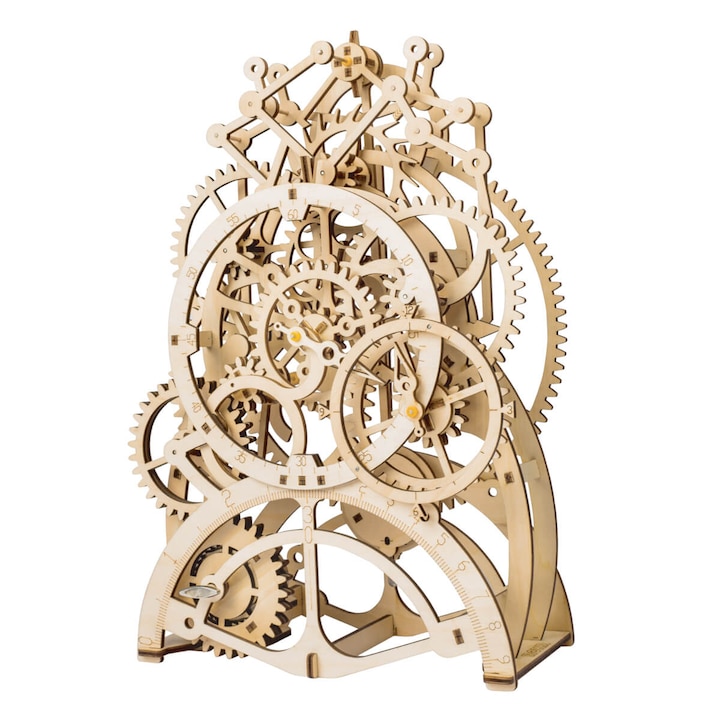 Часовник с махало, 3D пъзел, Robotime, Дърво, 170 бр