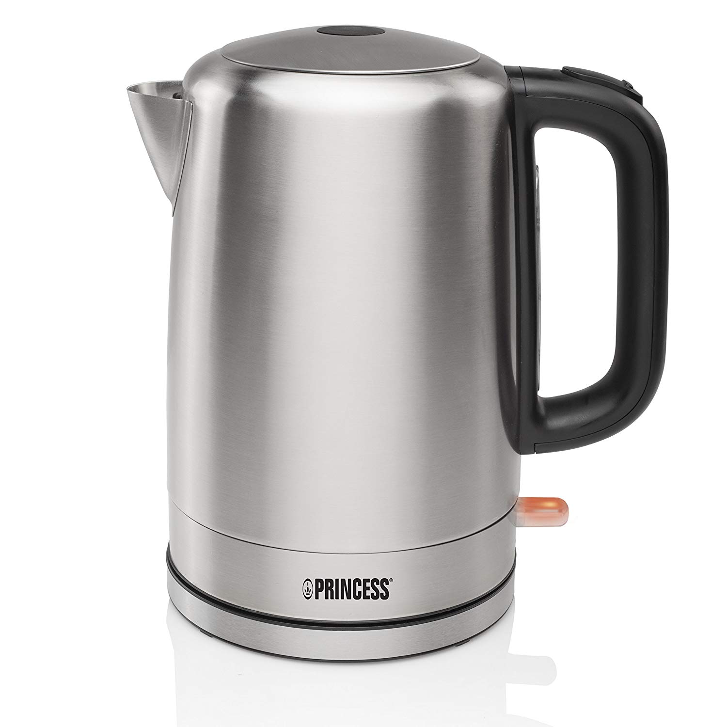 Fierbator Princess 236001 Deluxe, 2000 W, 1.7 l, Oprire automata, Inox/Negru