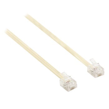 Cablu telefon mufat, RJ11 4/6, 2m, blister,Well Cablu telefon mufat, RJ11 4/6, 2m, blister,Well