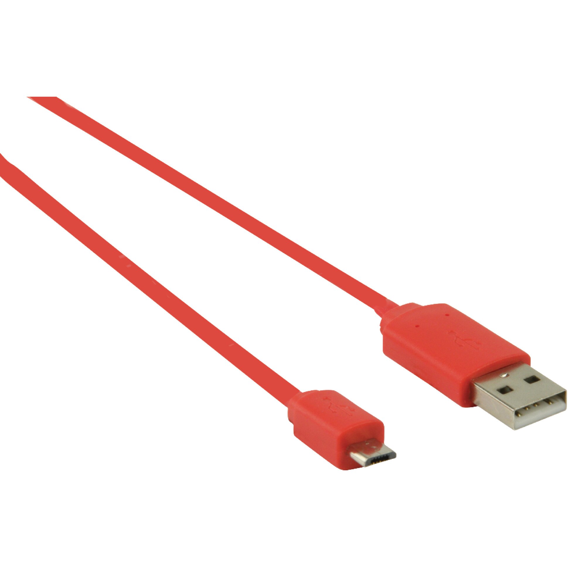 Cablu USB2.0 A tata - Micro B tata, 1m, rosu