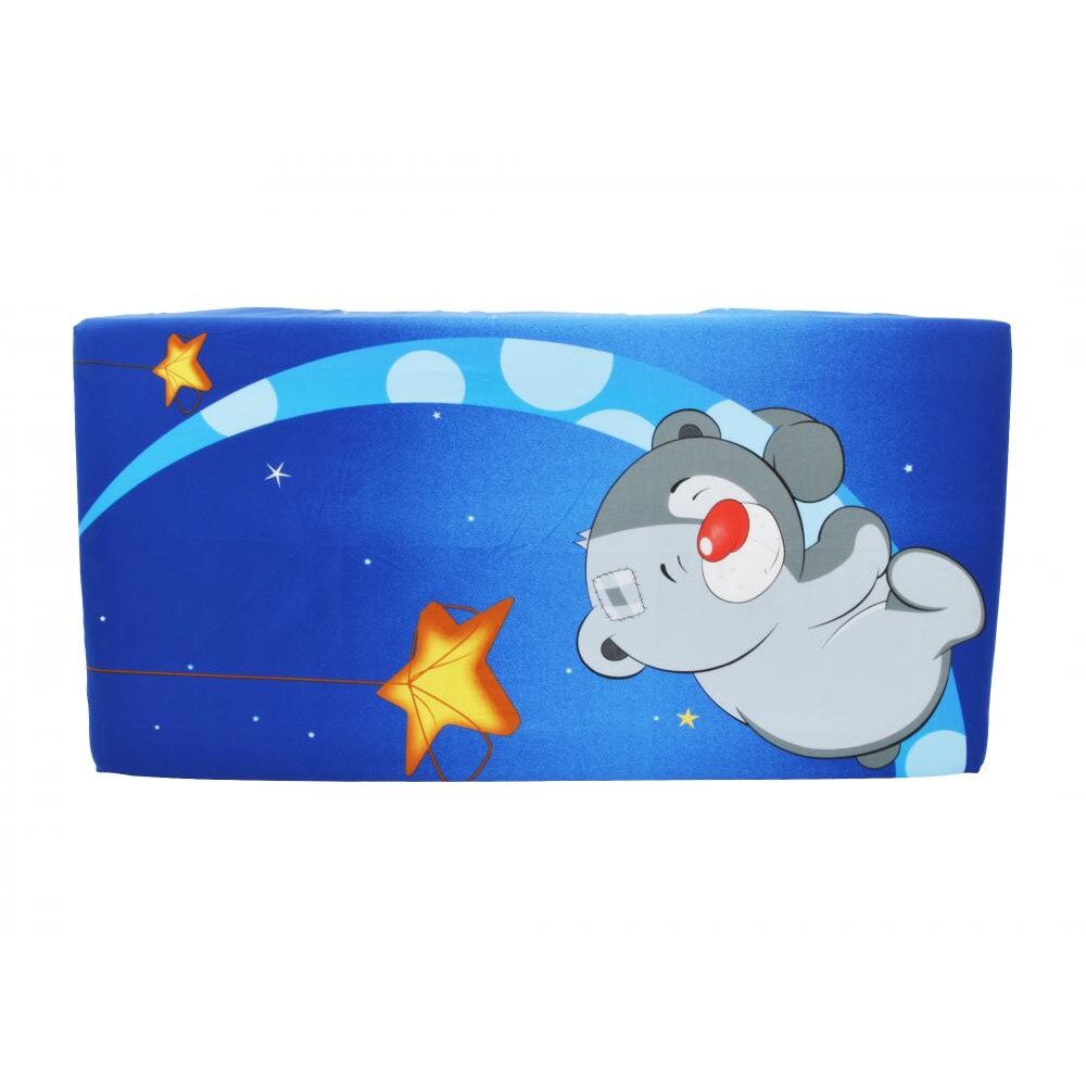 Cearceaf din bumbac cu elastic 120x60 cm Bear Moon Dark